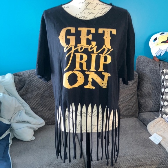NWT RIP Graphic Fringe Tee, XL - Picture 1 of 5